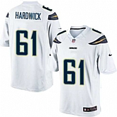 Nike Men & Women & Youth Chargers #61 Hardwick White Team Color Game Jersey,baseball caps,new era cap wholesale,wholesale hats